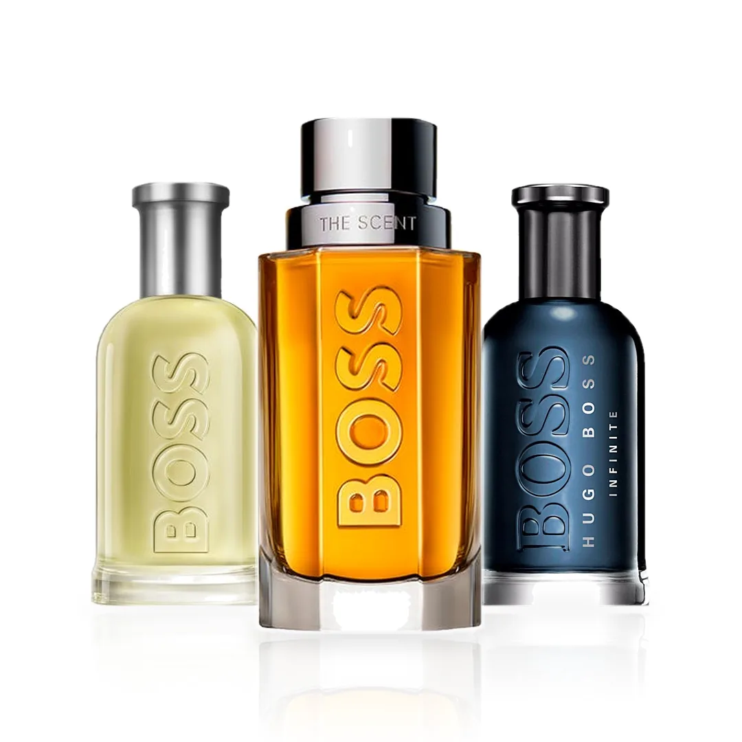 Pack de 3 Perfumes Hugo Boss 100ML: The Scent, Bottled y Bottled Infinite